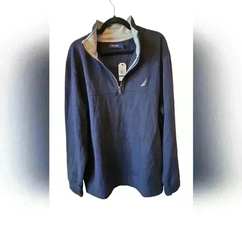 NWT Nautica Pullover with 1/4 Zip Size: L - Picture 3 of 8